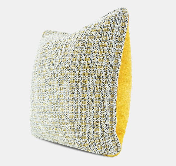 Contemporary Modern Sofa Pillows, Large Yellow Decorative Throw Pillows, Large Square Modern Throw Pillows for Couch, Simple Throw Pillow for Interior Design-LargePaintingArt.com