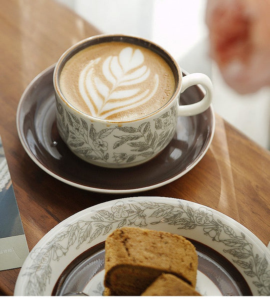 Vintage Bone China Porcelain Tea Cup Set, Unique British Tea Cup and Saucer in Gift Box, Royal Ceramic Cups, Elegant Ceramic Coffee Cups-LargePaintingArt.com