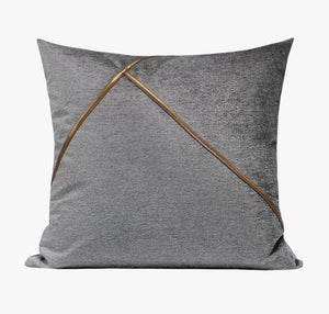Modern Sofa Throw Pillows, Light Grey Abstract Contemporary Throw Pillow for Living Room, Large Decorative Throw Pillows for Couch-LargePaintingArt.com