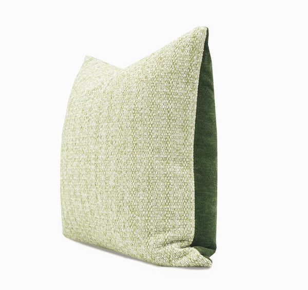 Green White Modern Sofa Pillows, Large Square Modern Throw Pillows for Couch, Simple Throw Pillow for Interior Design, Large Decorative Throw Pillows-LargePaintingArt.com