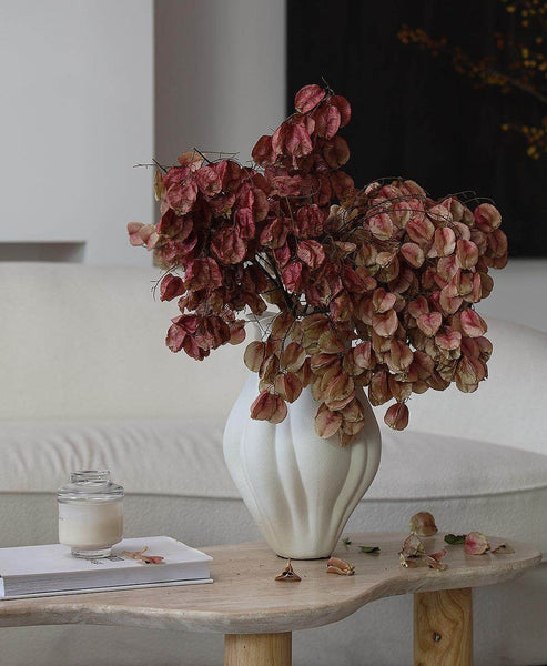Large Porcelain Vases for Modern Home Decor, Unique Handmade Modern Flower Vase, Centerpiece Ceramic Bouquet Vases, Contemporary Vases on Dining Table-LargePaintingArt.com