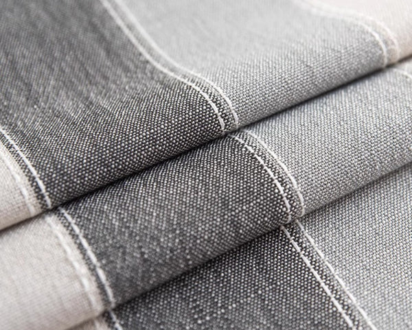 Gray Stripe Rectangular Tablecloth for Oval Table, Rectangular Table Covers for Coffee Table, Modern Table Cloths for Dining Room, Cotton and Linen Tablecloths-LargePaintingArt.com