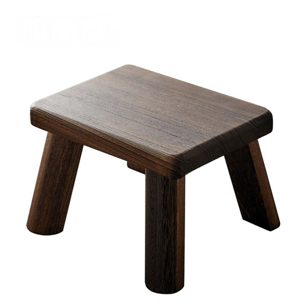 Dining Table Stool, Shoe-changing Stool, Solid Wood low Stool, Paulownia Wood Stool, Children's Wooden Stool, Sofa Stool-LargePaintingArt.com