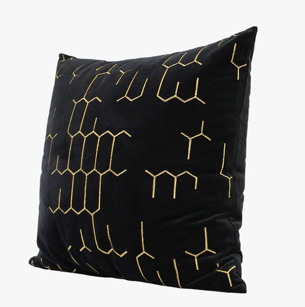 Large Decorative Throw Pillows for Couch, Modern Sofa Throw Pillows, Black Abstract Contemporary Throw Pillow for Living Room-LargePaintingArt.com