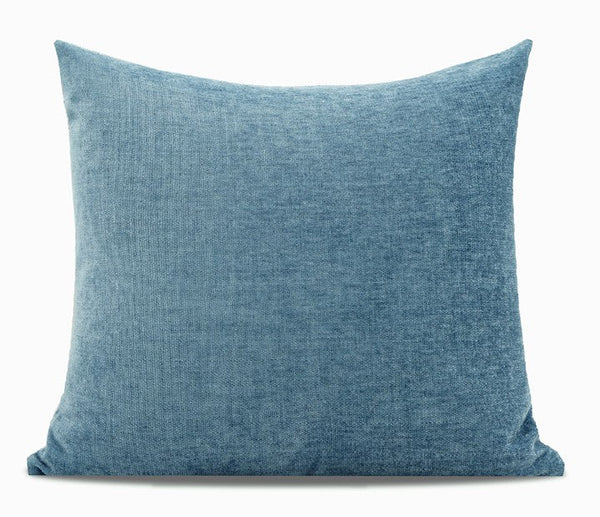Abstract Blue Modern Sofa Pillows, Large Decorative Throw Pillows, Contemporary Square Modern Throw Pillows for Couch, Simple Throw Pillow for Interior Design-LargePaintingArt.com