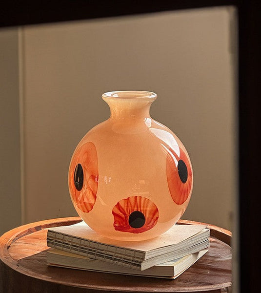 Glass Bud Vases, Handmade Vintage Glass Flower Vases, Water Holding Flower Vases, Flower Vases on Table-LargePaintingArt.com