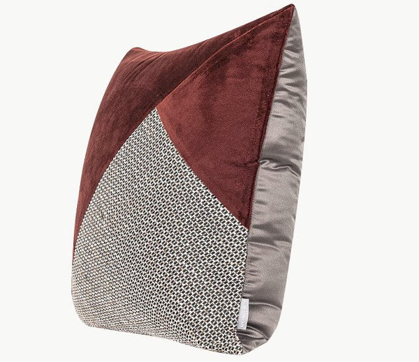 Red Modern Sofa Throw Pillows, Red Decorative Throw Pillows for Couch, Large Abstract Contemporary Throw Pillow for Interior Design-LargePaintingArt.com