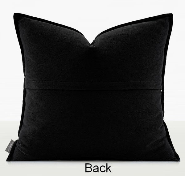 Large Modern Sofa Pillow Cases, Black Decorative Pillow Covers, Cheetah Modern Pillows for Couch, Abstract Decorative Throw Pillows for Living Room-LargePaintingArt.com