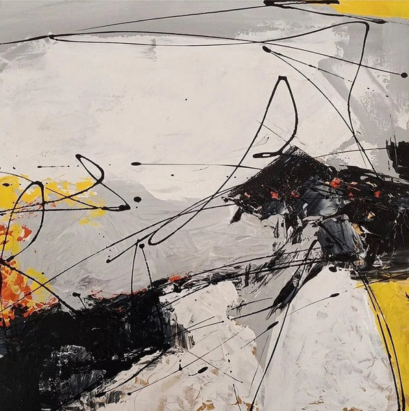 Extra Large Abstract Paintings on Canvas, Hand Painted Abstract Painting, Bedroom Wall Art Ideas, Simple Painting Ideas for Bedroom-LargePaintingArt.com