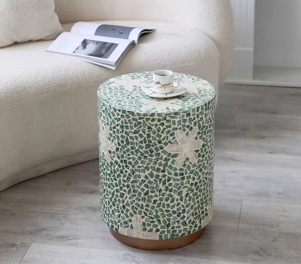 Modern Small Sofa Side Table, Unique Small End Table, Creative Coffee Table, Contemporary Round Side Table, Portable Casual Side Table-LargePaintingArt.com