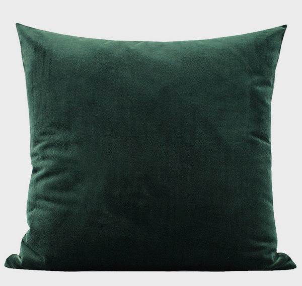 Abstract Green Decorative Throw Pillows, Geometric Square Modern Throw Pillows for Couch, Large Contemporary Throw Pillow for Interior Design-LargePaintingArt.com