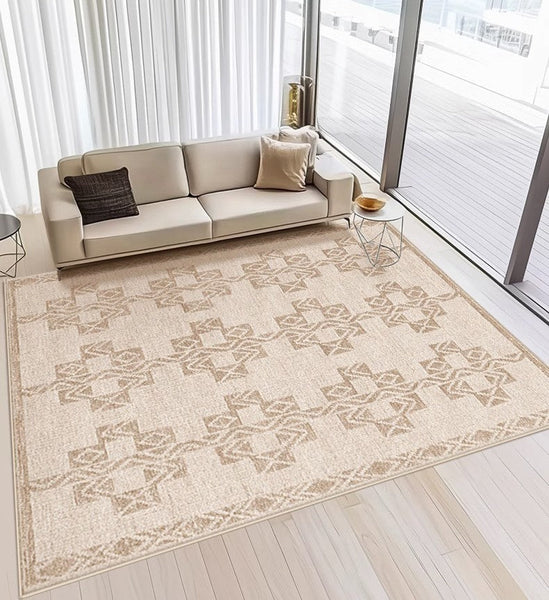 Abstract Modern Rug Ideas for Bedroom, Contemporary Area Rugs for Dining Room, Geometric Modern Rug Placement Ideas for Living Room-LargePaintingArt.com