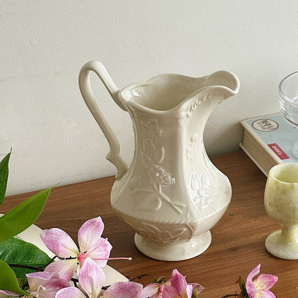 Ceramic Bud Vases, Small Flower Vases on Table, Rustic Porcelain Flower Vases, Handmade Water Holding Flower Vases-LargePaintingArt.com