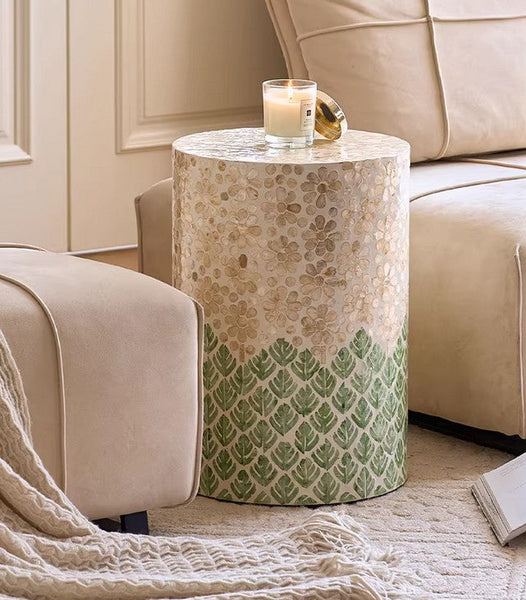 Small End Table, Portable Casual Side Table, Shell Small Sofa Side Table, Modern Side Table, Contemporary Bedside Table, Bedside Small Side Table, Creative Coffee Table, Contemporary Side Table-LargePaintingArt.com
