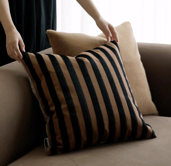 Large Modern Decorative Pillows for Sofa, Contemporary Cushions for Interior Design, Brown Modern Throw Pillows for Couch