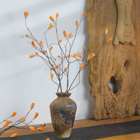 Magnolia Long Twigs, Natural Decorations, Dried Magnolia Branch, Flower Arrangement, Handmade Artificial Flower, Natural Dried Branches-LargePaintingArt.com