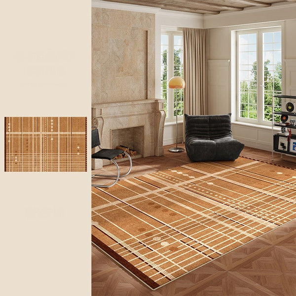 Large Contemporary Area Rugs for Dining Room, Modern Living Room Rug Ideas, Mid Century Modern Rugs for Bedroom-LargePaintingArt.com