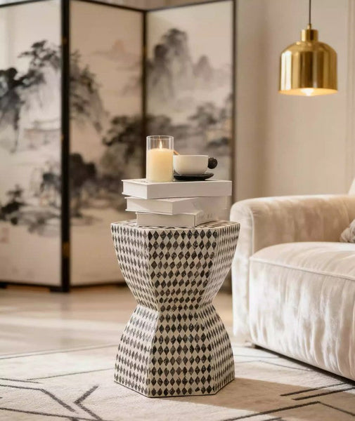 Modern Side Table, Bedside Small Side Table, Contemporary Bedside Table, Small End Table, Shell Small Sofa Side Table, Portable Casual Side Table, Creative Coffee Table, Contemporary Side Table-LargePaintingArt.com