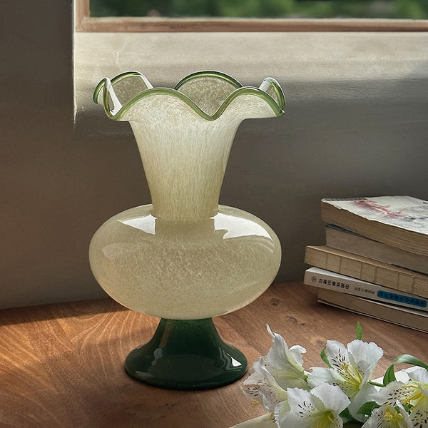 Vintage Glass Flower Vases, Water Holding Flower Vases, Bouquet Flower Vase, Glass Bud Vases, Modern Glass Vases for Flowers-LargePaintingArt.com