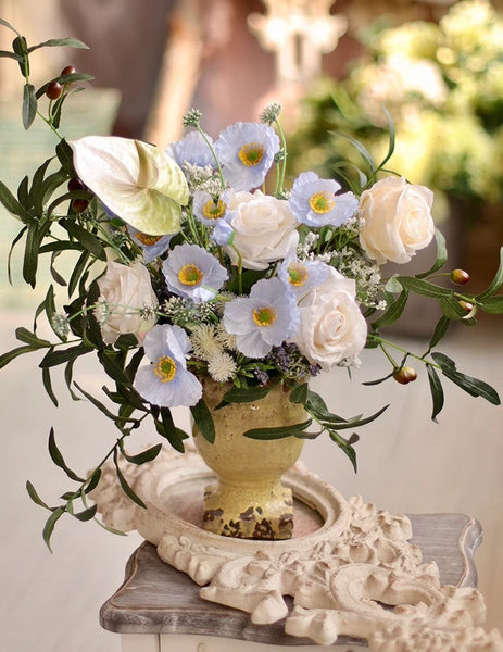 Large Bunch of Romantic Flowers, Table Centerpiece, Beautiful Spring Flower Arrangement for Home Decoration, Real Touch Artificial Floral for Living Room-LargePaintingArt.com