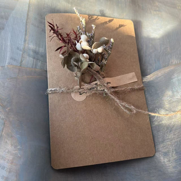 Creative Birthday Greeting Card, Wedding Greeting Card, Unique Anniversary Greeting Card, Beautiful Valentine's Day Greeting Card, Original Handmade Dried Flower Greeting Cards-LargePaintingArt.com