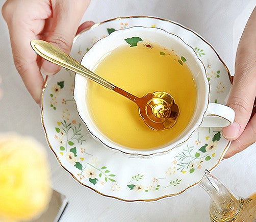 Unique Ceramic Coffee Cups, Creative Porcelain Tea Cup Saucer Set, Traditional English Tea Cup and Saucer, Afternoon British Tea Cups-LargePaintingArt.com