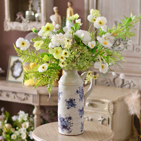 Beautiful Spring Flower Arrangement for Home Decoration, Real Touch Artificial Floral for Living Room, Table Centerpiece, Large Bunch of Romantic Flowers-LargePaintingArt.com