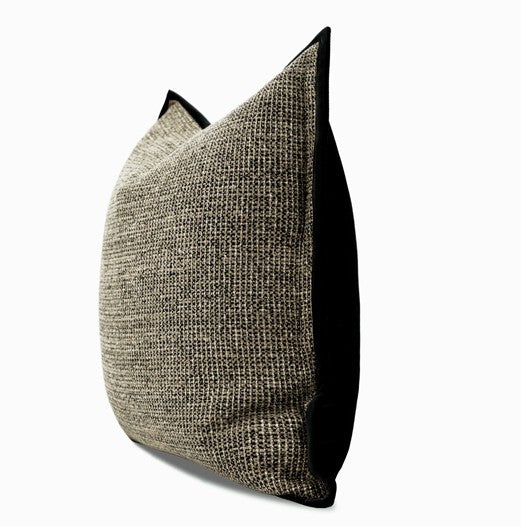 Large Grey Black Decorative Throw Pillows, Contemporary Square Modern Throw Pillows for Couch, Large Modern Sofa Pillows, Simple Throw Pillow for Interior Design-LargePaintingArt.com