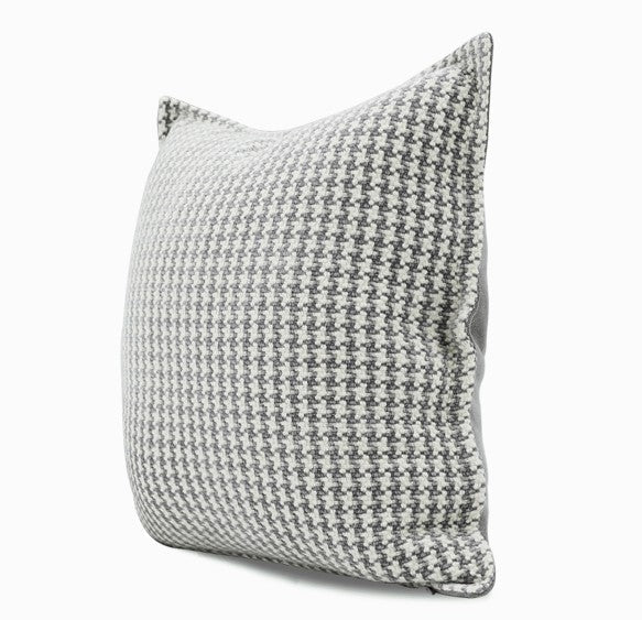 Gray Chequer Modern Sofa Pillows, Large Decorative Throw Pillows, Contemporary Square Modern Throw Pillows for Couch, Abstract Throw Pillow for Interior Design-LargePaintingArt.com