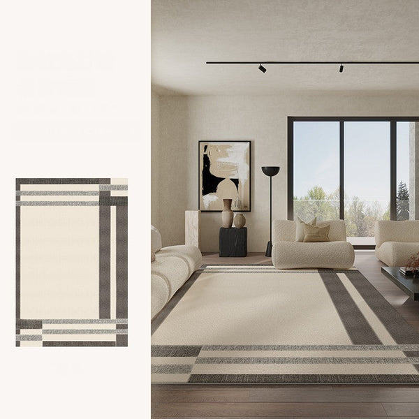 Geometric Contemporary Modern Rugs Next to Bed, Modern Carpets for Office, Abstract Area Rugs for Living Room, Modern Soft Rugs under Dining Room Table-LargePaintingArt.com