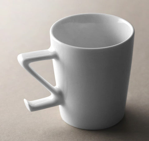 Modern Handmade Pottery Coffee Cup, Creative White Ceramic Coffee Mugs, Large Unique Tea Cup, Large Capacity Coffee Cups-LargePaintingArt.com