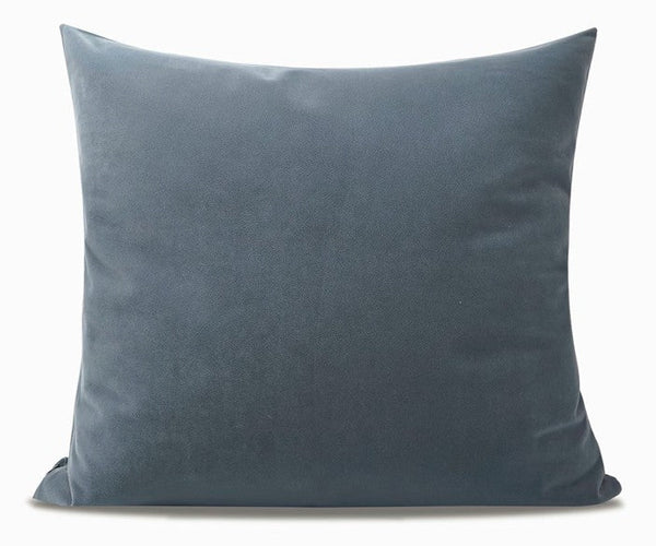 Abstract Blue Decorative Throw Pillows, Large Simple Throw Pillow for Interior Design, Geomeric Contemporary Square Modern Throw Pillows for Couch-LargePaintingArt.com