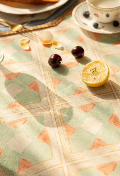 Long Rectangle Tablecloth for Dining Room Table, British Mid Century Fiberflax Tablecloth, Square Tablecloth for Coffee Table, Farmhouse Table Cloth, Wedding Tablecloth, Waterproof Tablecloth-LargePaintingArt.com