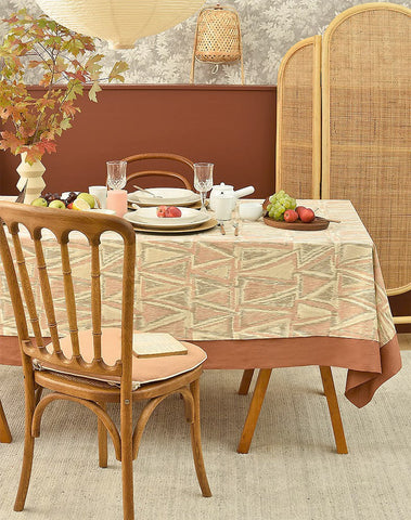 Extra Large Rectangle Tablecloth for Dining Room Table, Geometric Modern Table Covers for Kitchen, Country Farmhouse Tablecloths for Oval Table-LargePaintingArt.com