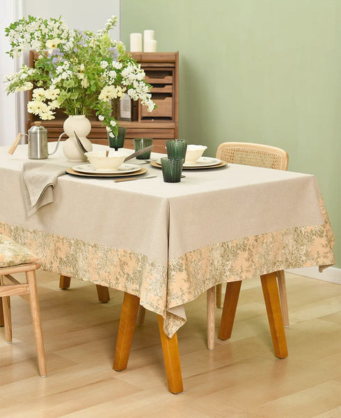 Modern Tablecloth for Kitchen, Cotton and Linen Rectangle Table Covers for Dining Room Table, Square Tablecloth for Coffee Table-LargePaintingArt.com