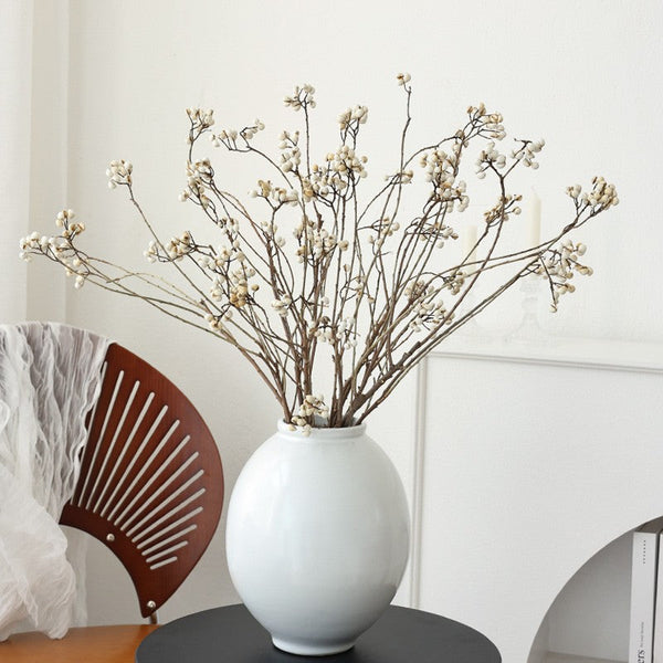Dried Tree Twigs, Flower Arrangement, Dried Chinese Tallow Tree Twigs, Natural Decorations, Handmade Artificial Flower, Natural Dried Branches-LargePaintingArt.com