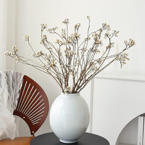 Dried Tree Twigs, Flower Arrangement, Dried Chinese Tallow Tree Twigs, Natural Decorations, Handmade Artificial Flower, Natural Dried Branches-LargePaintingArt.com