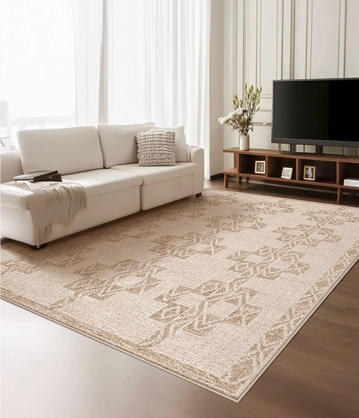 Abstract Modern Rug Ideas for Bedroom, Contemporary Area Rugs for Dining Room, Geometric Modern Rug Placement Ideas for Living Room-LargePaintingArt.com