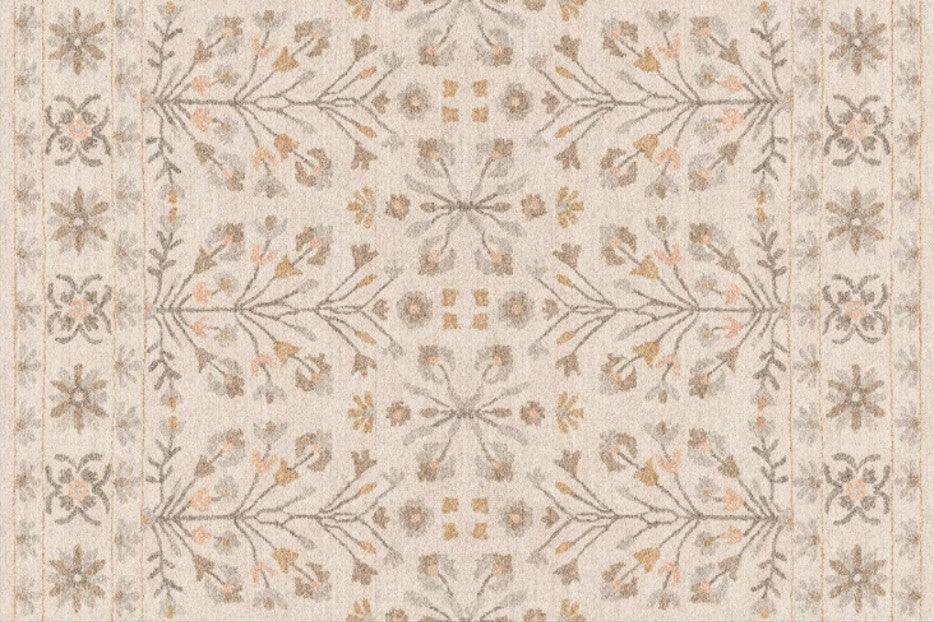 Modern Rugs for Living Room, Flower Pattern Modern Rugs for Farmhouse, Bedroom Modern Rugs, Modern Rugs for Dining Room-LargePaintingArt.com