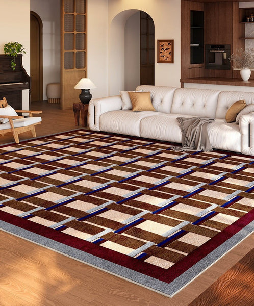 Geometric Modern Carpets, Contemporary Abstract Rugs for Office, Modern Living Room Rug Ideas, Mid Century Modern Rugs