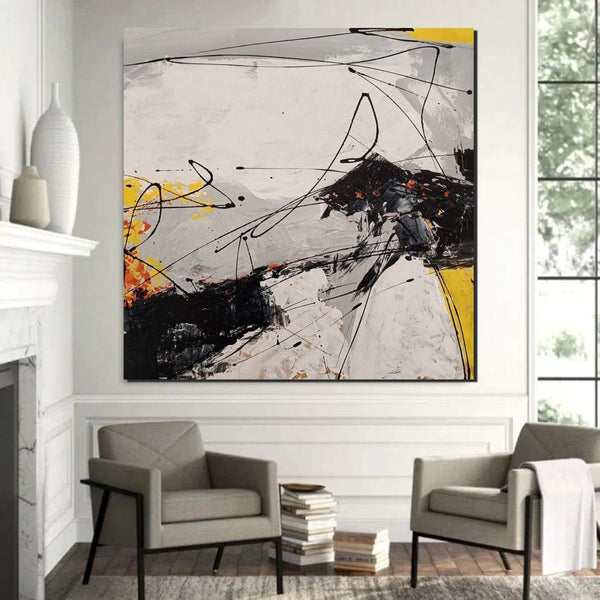 Extra Large Abstract Paintings on Canvas, Hand Painted Abstract Painting, Bedroom Wall Art Ideas, Simple Painting Ideas for Bedroom-LargePaintingArt.com