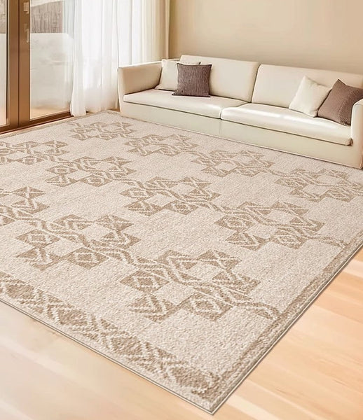 Abstract Modern Rug Ideas for Bedroom, Contemporary Area Rugs for Dining Room, Geometric Modern Rug Placement Ideas for Living Room-LargePaintingArt.com