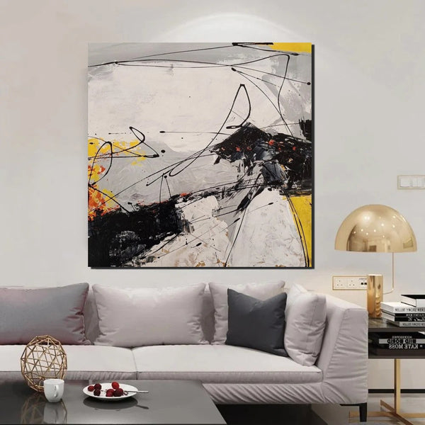 Extra Large Abstract Paintings on Canvas, Hand Painted Abstract Painting, Bedroom Wall Art Ideas, Simple Painting Ideas for Bedroom-LargePaintingArt.com