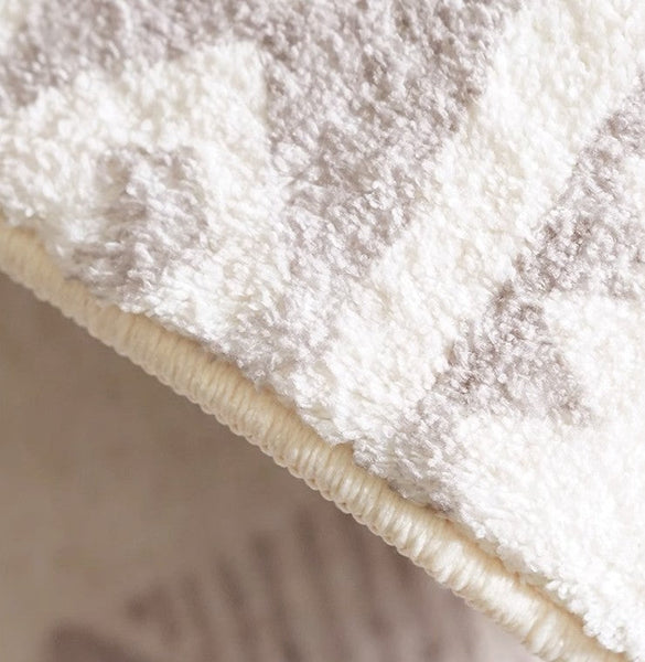 Abstract Contemporary Round Rugs, Circular Modern Rugs under Chair, Modern Round Rugs under Coffee Table, Geometric Modern Rugs for Bedroom-LargePaintingArt.com