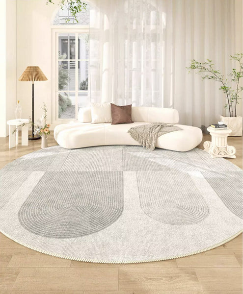 Modern Floor Carpets under Dining Room Table, Large Geometric Modern Rugs in Bedroom, Contemporary Abstract Rugs for Living Room-LargePaintingArt.com