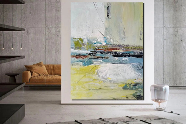 Extra Large Paintings for Living Room, Hand Painted Wall Art Paintings, Modern Abstract Art for Dining Room, Abstract Acrylic Painting-LargePaintingArt.com