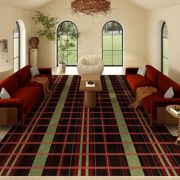 Abstract Contemporary Modern Rugs for Dining Room, Mid Century Modern Rugs for Living Room, Geometric Contemporary Rugs-LargePaintingArt.com