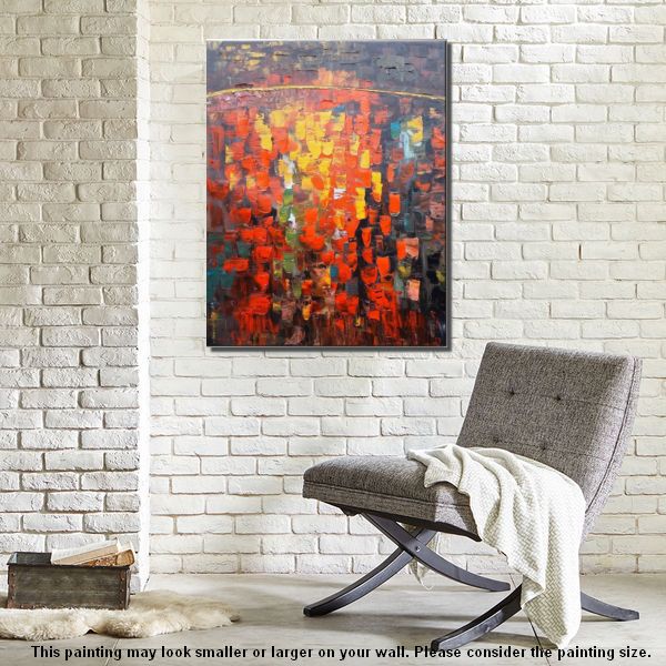 Canvas Art, Heavy Texture Painting, Wall Art, Modern Artwork, Custom Extra Large Painting