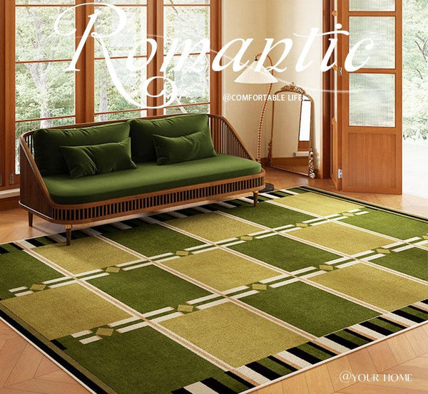 Contemporary Modern Rugs, Geometric Contemporary Rugs Next to Bed, Modern Rugs for Dining Room, Mid Century Area Rugs for Living Room-LargePaintingArt.com