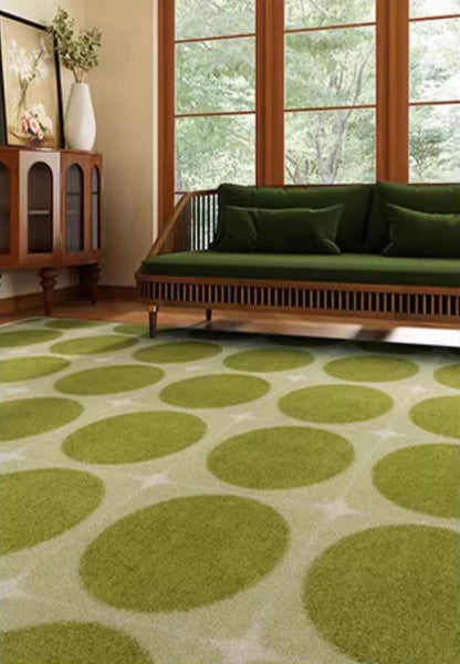 Modern Rug Ideas for Living Room, Mid Century Contemporary Area Rugs for Dining Room, Green Modern Rugs for Living Room-LargePaintingArt.com